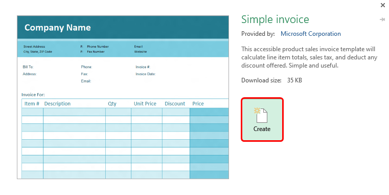 simple invoice 1