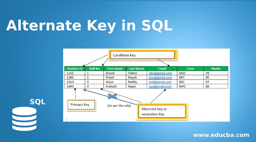 Alternate Key In SQL How To Use Alternate Key In SQL 