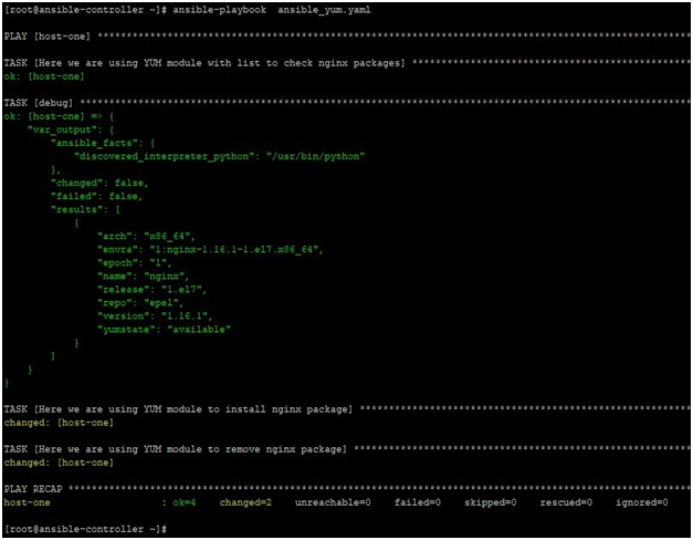 Ansible Yum Module Example