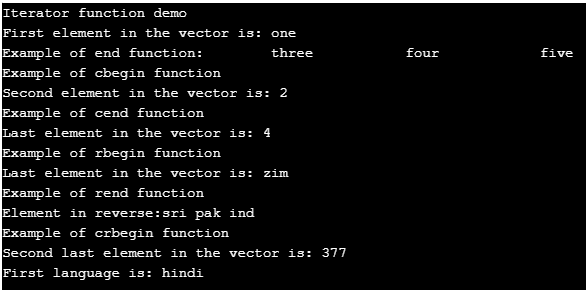 C++ Vector Example 1