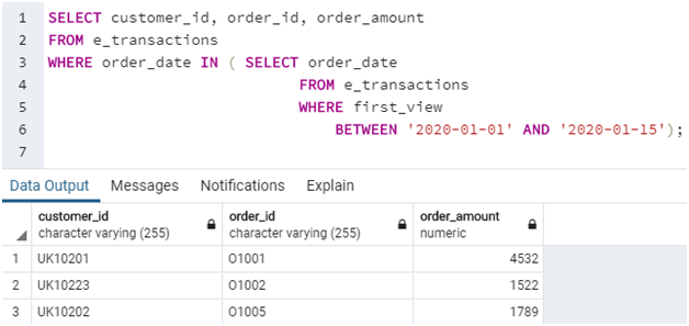 Between Date in SQL Example 7