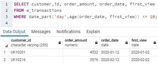 10 days in SQL Example 8