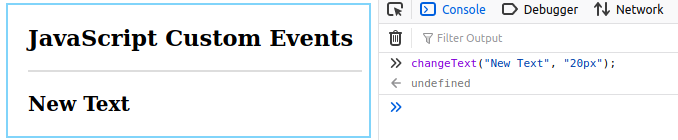 Javascript Custom Events Example