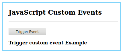 Trigger event using the button Example 2.2