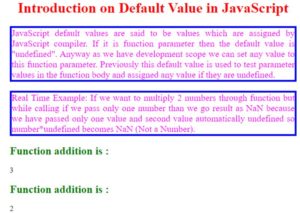 javascript default values