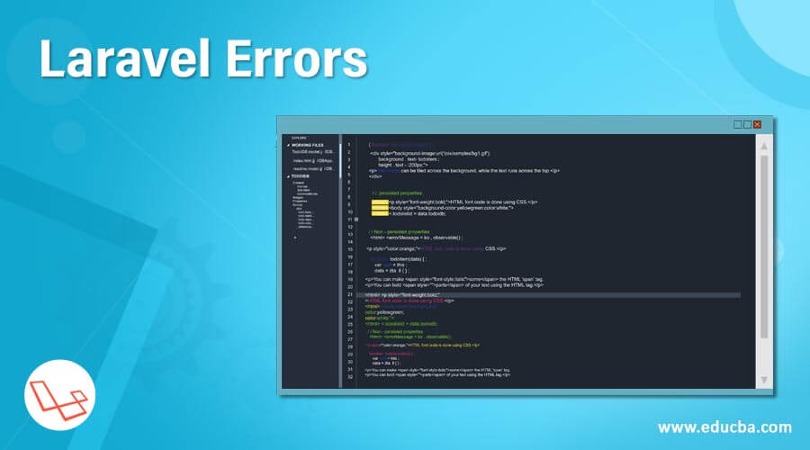 Laravel Errors