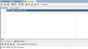 drop index oracle example