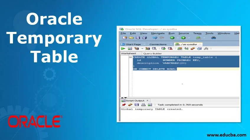 Oracle Temporary Table