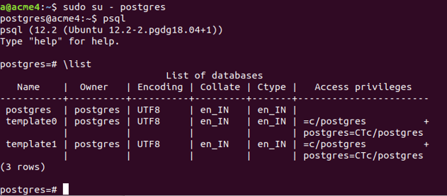 psql command