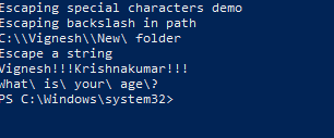 PowerShell Escape Character - 12
