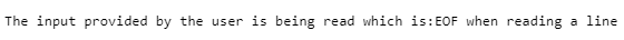 Python EOFError Example 1