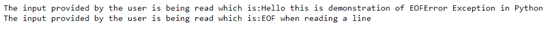 Python EOFError Example 2