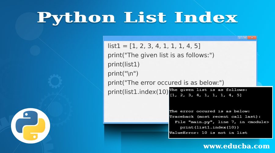 Python List Index Searching An Element Using Python List Index Method