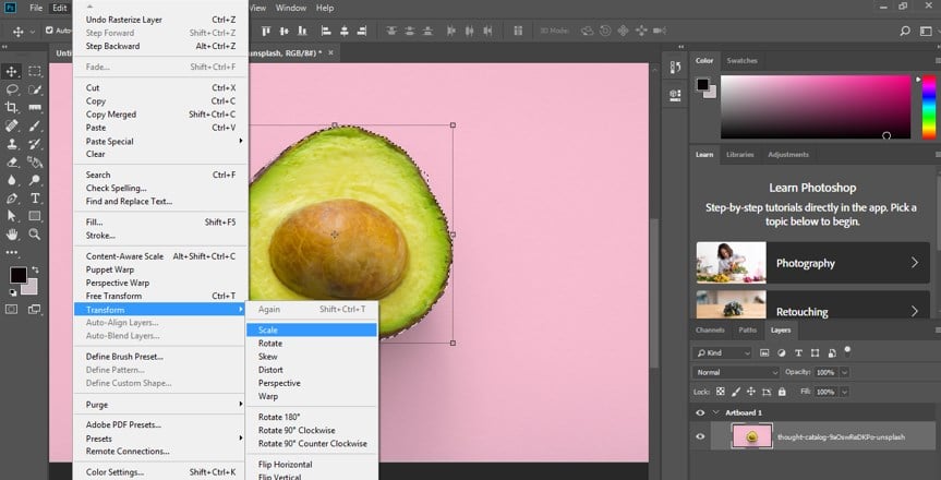 how to change image size in photoshop