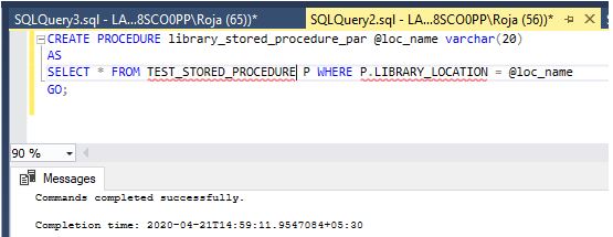 Stored Procedure in SQL 4