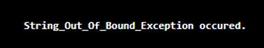 StringIndexOutOfBounds