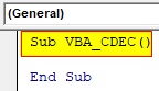 VBA CDEC Example 1-2