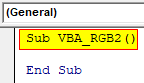 VBA RGB Example 2-1