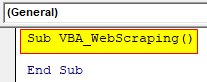 VBA Web Scraping Example 2