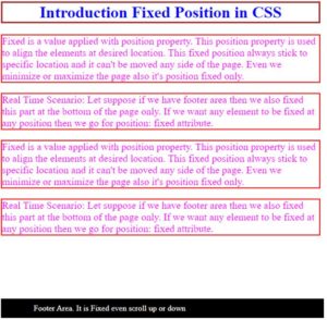 CSS Position Fixed | How Position Fixed work in CSS?
