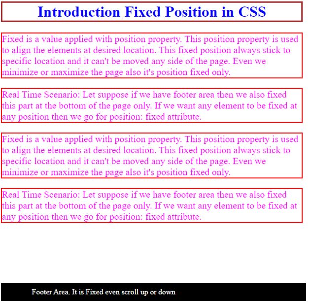 css position fixed3