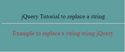 jquery replace string1