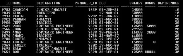 source table