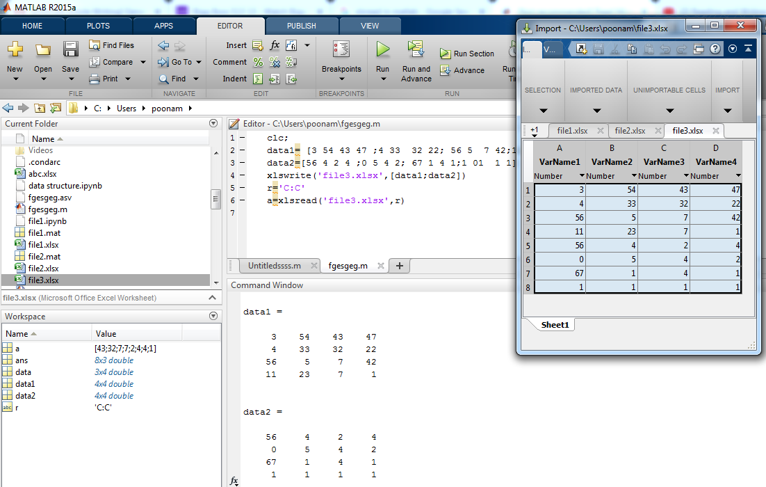 matlab import csv text