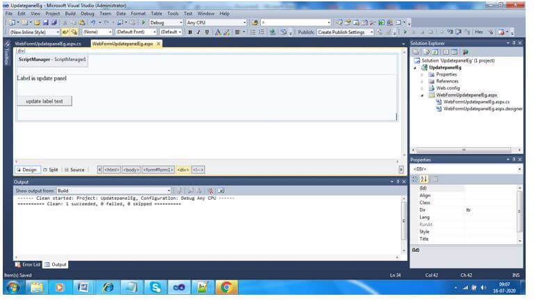page should be looks like below in visual studio design preview