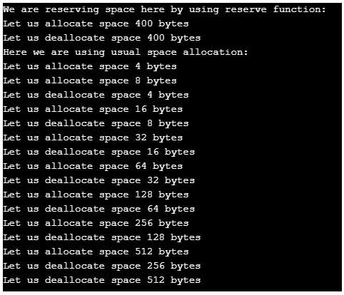 C++ reserve() | How to reserve() function work in C ++ with Sample Code