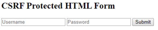 protected html form