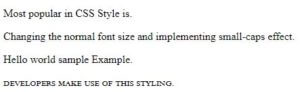 CSS font-variant | How font-variant property work in CSS with Examples