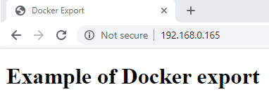 Docker Export Example 5