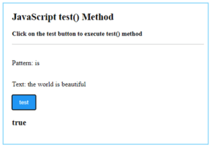 JavaScript test() | How does test() Method Works in JavaScript?