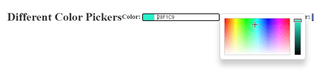Javascript Color Picker output 2