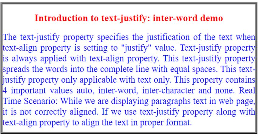 Justify Text in CSS 2
