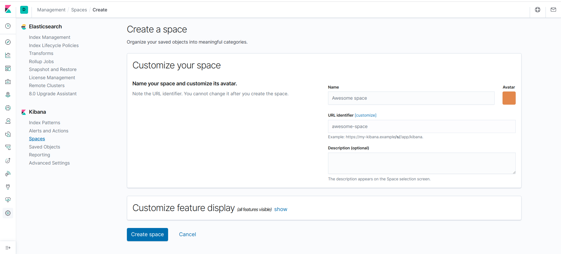 Create a space window Example 4