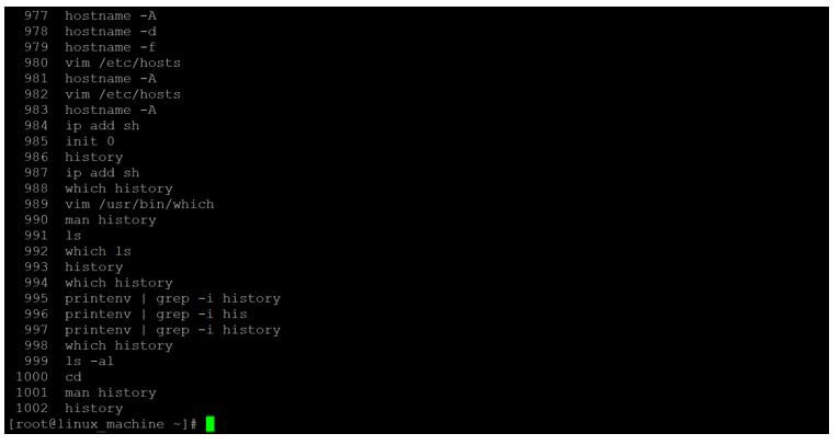 Linux History Command 1