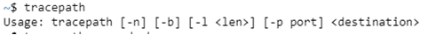 Linux Tracepath Example 1