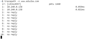 Linux tracepath | Top 7 Examples of Linux tracepath Command