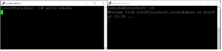 Linux Write | Command to Communicate with various Login Users