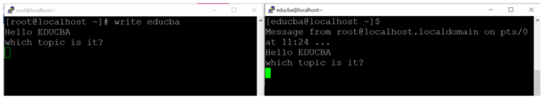 Linux Write | Command to Communicate with various Login Users