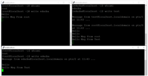 Linux Write | Command to Communicate with various Login Users