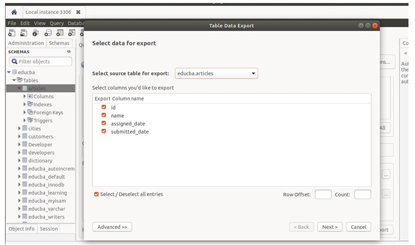 MySQL Export to csv 6