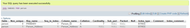 MySQL REINDEX