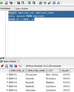 Oracle ORDER BY DESC | How does ORDER BY DESC work in Oracle?