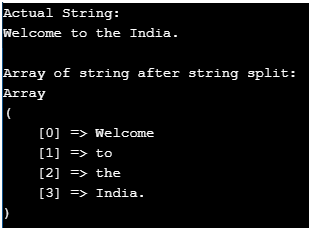 PHP Split String Example 1