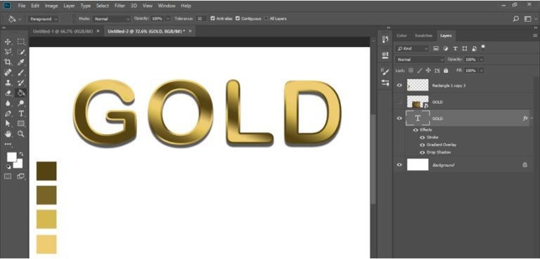 Photoshop Gold Gradient | Steps to Create Gold Gradient in Photoshop