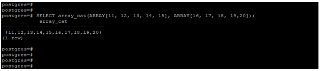 PostgreSQL Array Functions output 2