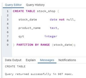 postgresql partitioning